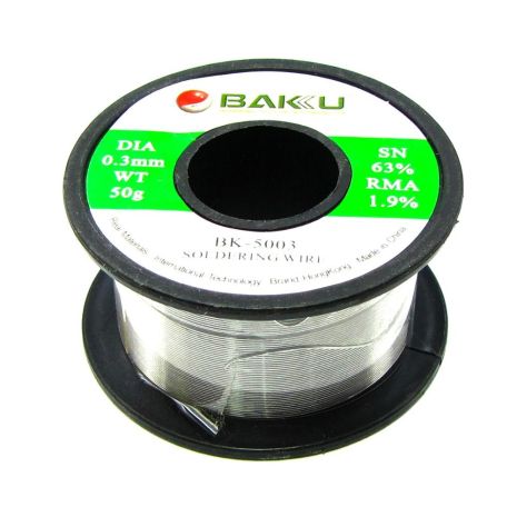 Припій Baku BK-5003 (0.3 мм, Sn 63%, Pb 35.1%, rma 1.9%)
