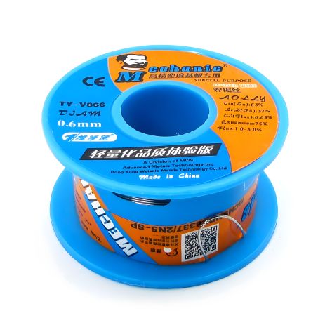 Mechanic припой TY-V866 40 гр, 0.6 мм, Sn 63%, Pb 37%