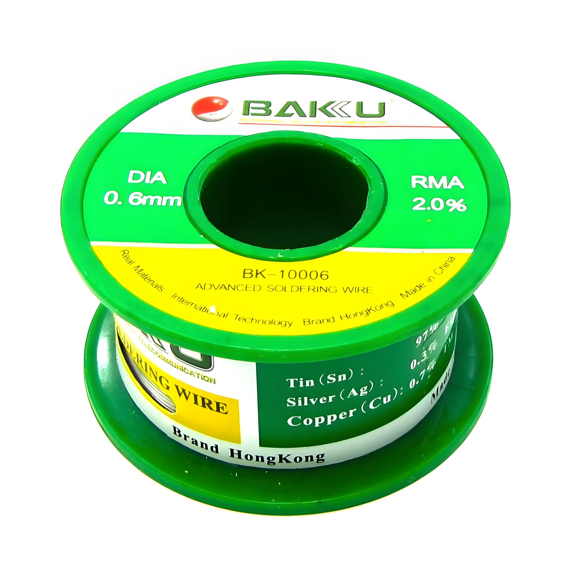 Припій Baku BK-10006 (0.6 мм, Sn 97%, Ag 0.3%, Cu 0.7%, rma 2%) Припій Baku BK-10006 (0.6 мм, Sn 97%, Ag 0.3%, Cu 0.7%, rma 2%)