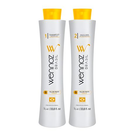 Wennoz Brasil (Honma Tokyo) Yellow Fruits Keratin набір для випрямлення волосся, 2x300 г (розлив)