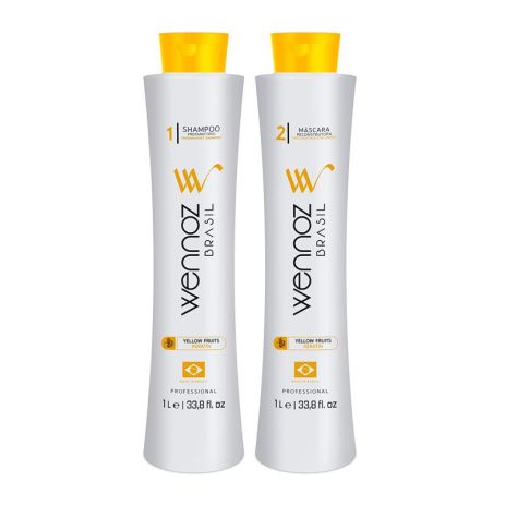 Набор Wennoz Brasil (Honma Tokyo) Yellow Fruits Keratin для выпрямления волос, 2x50 г (разлив)
