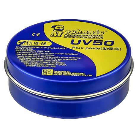 Флюс-паста без галогенів, Mechanic UV50, 40 г