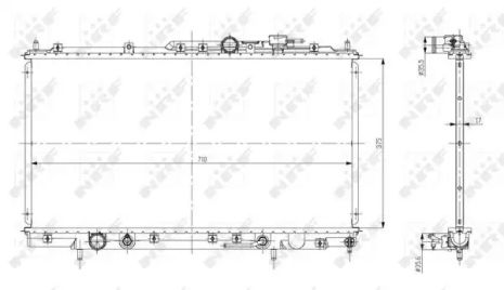 Радиатор охлаждения двигателя Mitsubishi Galant MR312229 MR571035, NRF (56078)