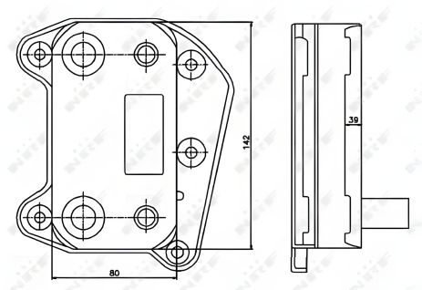 Масляный радиатор MERCEDES C200 00-, производство NRF
