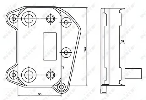 Масляный радиатор MERCEDES C200 00-, производство NRF