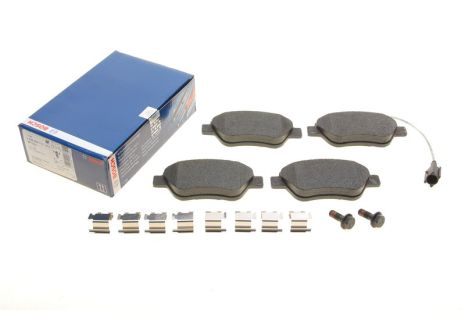 Комплект тормозных колодок, дисковый тормоз PEUGEOT BIPPER, CITROËN NEMO, BOSCH (0986494113)