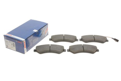 Комплект гальмівних колодок, дискове гальмо FIAT DUCATO, PEUGEOT BOXER, BOSCH (0986495095)
