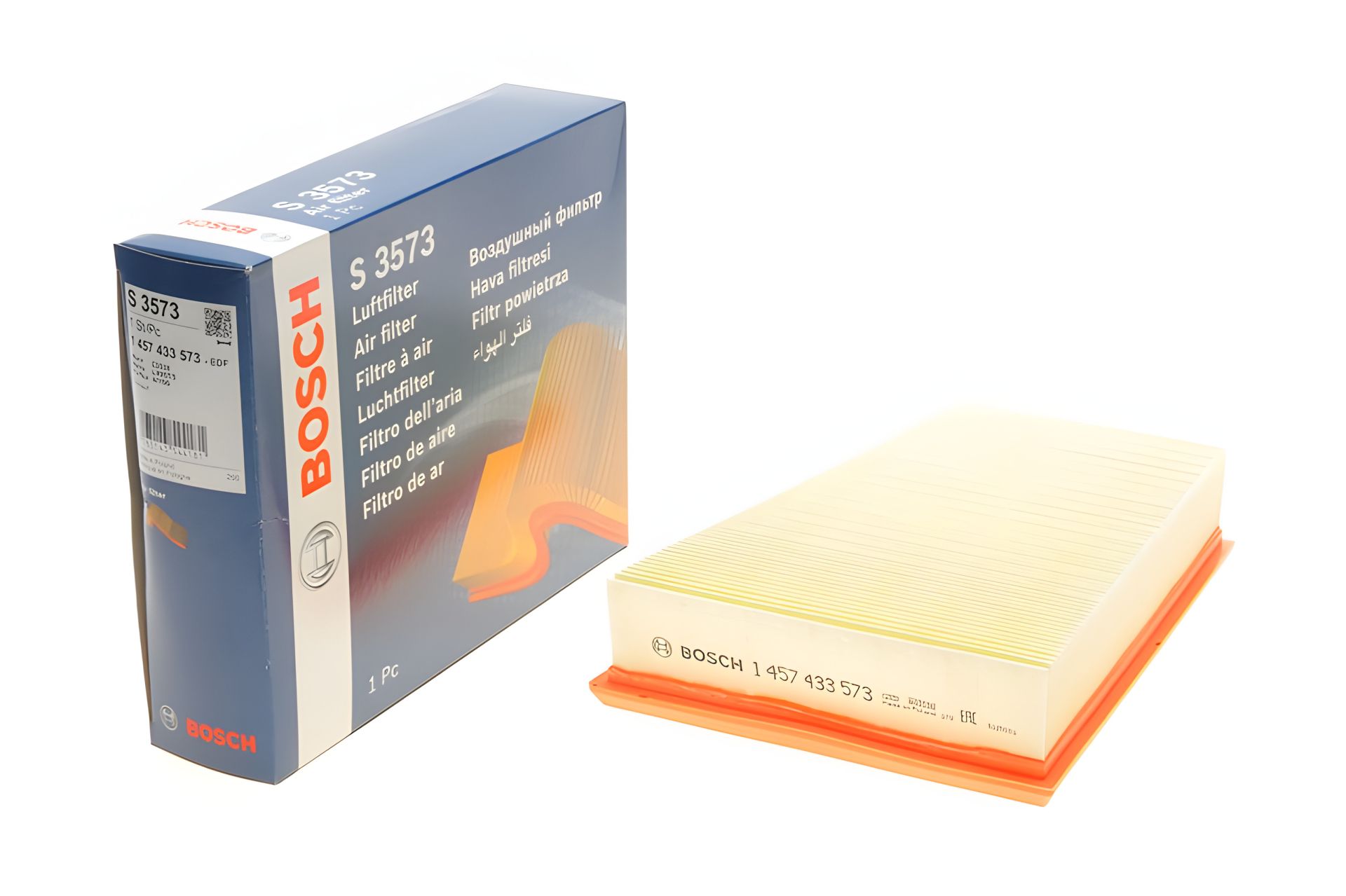Фильтр воздушный RENAULT MEGANE II 1.9-2.0 dCi 02-, BOSCH (1457433573), с высокой фильтрацией Фильтр воздушный RENAULT MEGANE II 1.9-2.0 dCi 02-, BOSCH (1457433573), с высокой фильтрацией