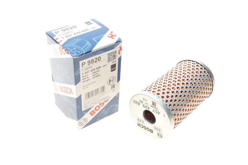 Масляный фильтр 9820 для MAN/RENAULT/SCANIA/VOLVO/MB (грузовики), BOSCH (1457429820) Масляный фильтр 9820 для MAN/RENAULT/SCANIA/VOLVO/MB (грузовики), BOSCH (1457429820)