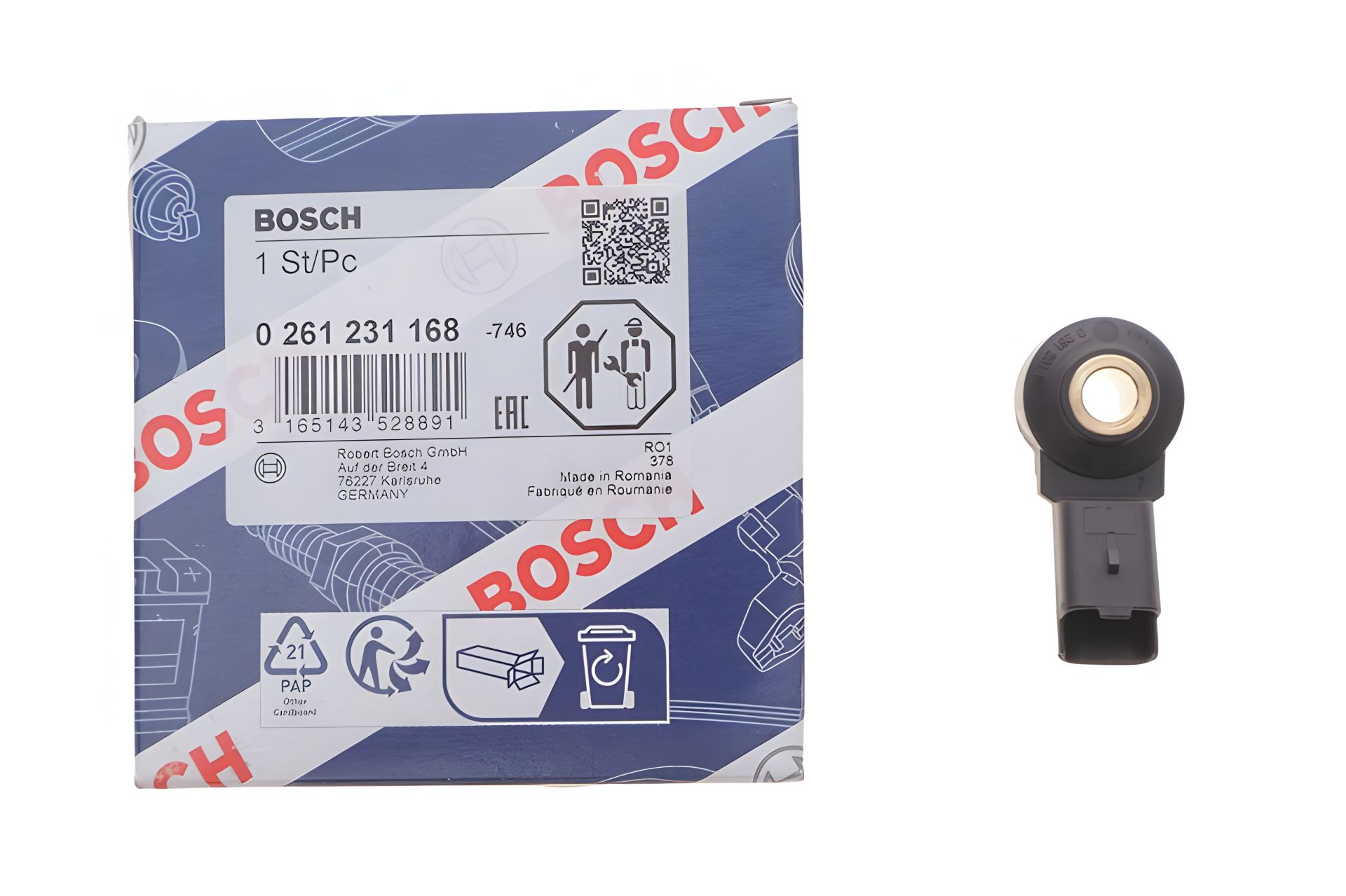 Датчик детонации от BOSCH (0261231168) Датчик детонации от BOSCH (0261231168)