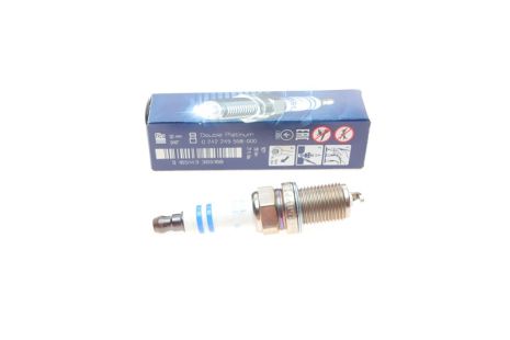 Свічка запалювання FR5DPP222U DOUBLE PLATINUM (MITSUBISHI,FORD) , BOSCH (0242245558)