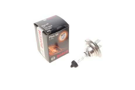 Лампа H7 розжарювання 12V 55W PX26d plus 50, BOSCH (1987302079) Лампа H7 розжарювання 12V 55W PX26d plus 50, BOSCH (1987302079)