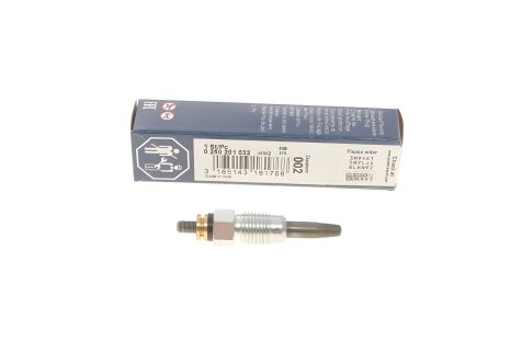 Накаливания свеча для NISSAN TRADE, SKODA FELICIA, VOLVO 940, BOSCH (0250201032)
