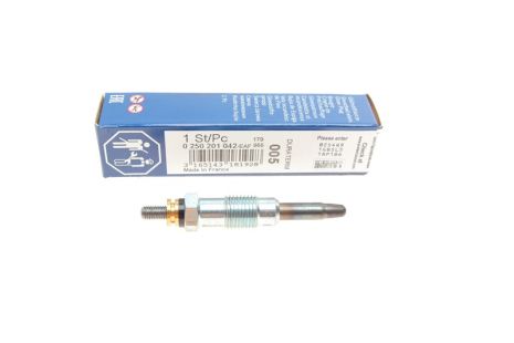 Свічка розжарювання SUZUKI BALENO, ALFA ROMEO, PEUGEOT 207, BOSCH (0250201042)