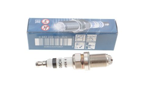 Свеча зажигания DAIHATSU XENIA, GLEAGLE GX2, ROEWE (SAIC), FR78WV SUPER4 BOSCH (0242232501)