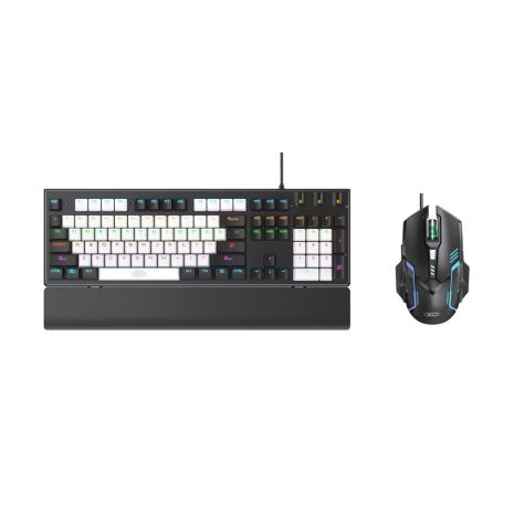 Клавиатура и Мышь XO KB-06 mixed color luminous mechanical Белый микс