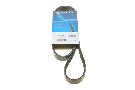 Ремень генератора ручейковый Logan 1.5 dCi (с ГУР без конд.), DAYCO (6PK1200) (8200821813)