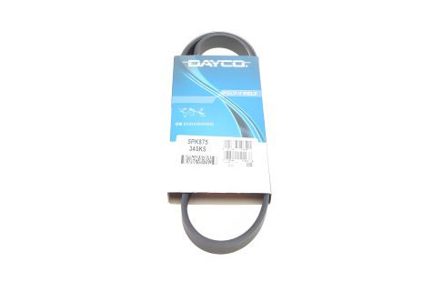 Ремінь генератора струмковий Lanos 1.5 (без ГУР), DAYCO (5PK875) (96144932) Ремінь генератора струмковий Lanos 1.5 (без ГУР), DAYCO (5PK875) (96144932)