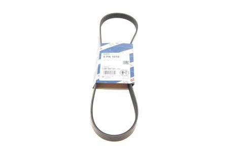 Ремінь генератора струмковий Lanos 1.6 (з ГУР), BOSCH (5PK1010) 1987947921 (96144934)