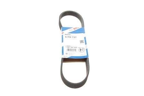Ремінь генератора струмковий ВАЗ 2110 16v, BOSCH (6PK737) 1987947932 (2110-3701720)