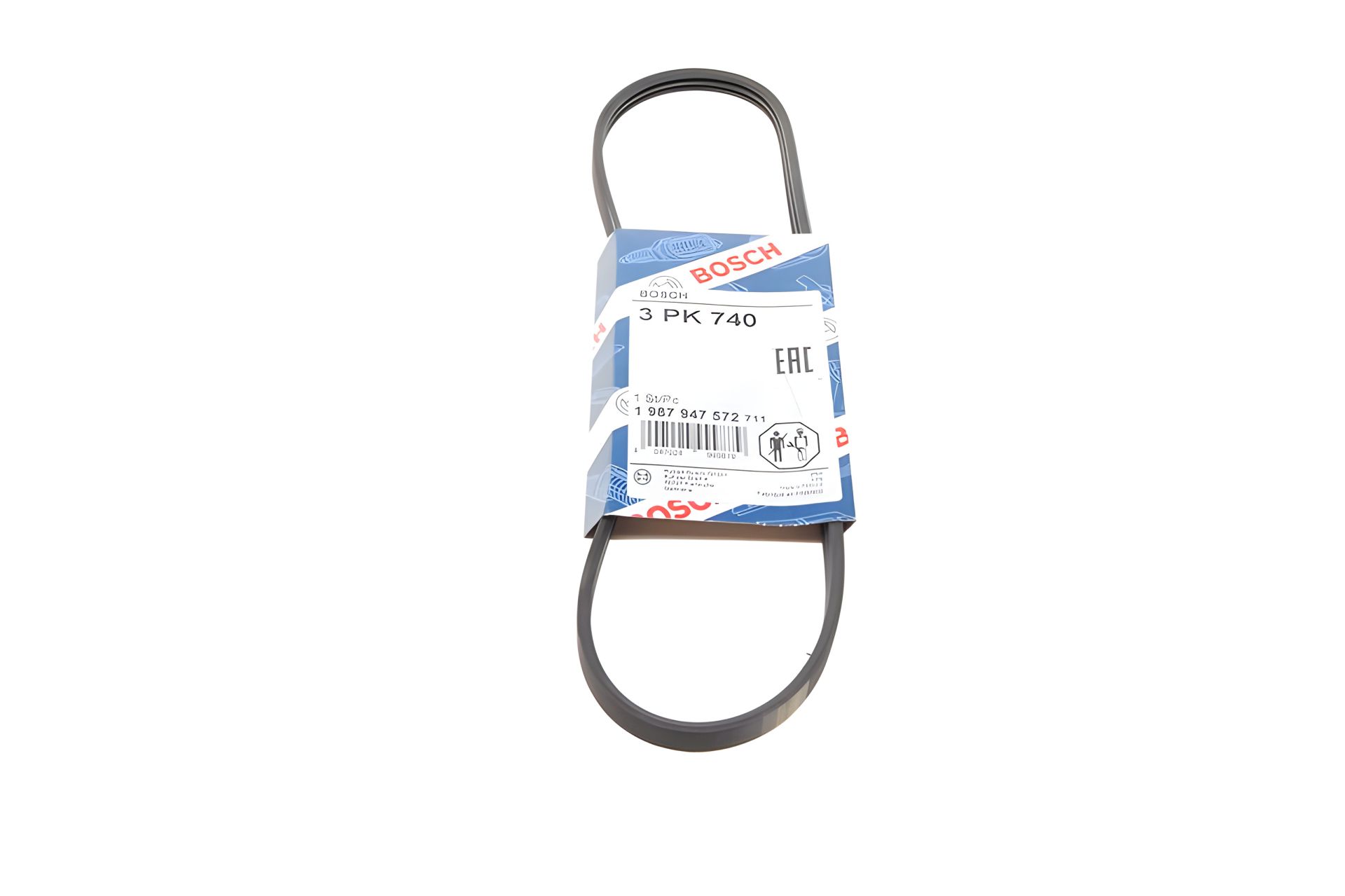 Генератора ремень Renault Clio/Kangoo 1.2 98- (3PK740), BOSCH (1987947572) Генератора ремень Renault Clio/Kangoo 1.2 98- (3PK740), BOSCH (1987947572)