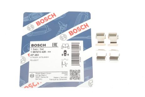 К-кт монтажний гальм. колодок MITSUBISHI ASX/Galant/Grandis/Lancer/Outlander/Pajero \\1,3-3,8 \\99, BOSCH (198