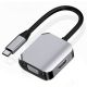 Адаптер типа C 2-B-1 HDMI 4K + VGA 1080p для ноутбуков и смартфонов