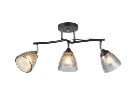 Потолочная люстра на 3 плафона IS 6317-3 (Черный+Хром) Потолочная люстра на 3 плафона IS 6317-3 (Черный+Хром)