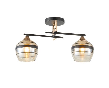 Потолочная люстра на 2 плафона 6311-2 (Черный+Золото) Потолочная люстра на 2 плафона 6311-2 (Черный+Золото)