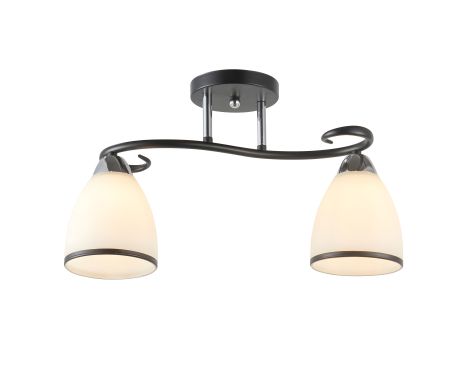 Дві плафони стельової люстри IS 6366-2 (Чорний+Хром) Дві плафони стельової люстри IS 6366-2 (Чорний+Хром)