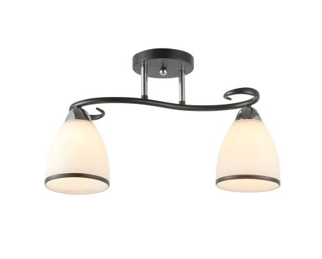 Люстра потолочная на 2 плафона IS 6366-2 (Черный+Хром)
