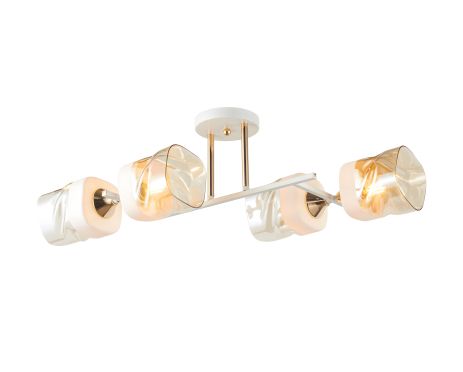 Чотириплафонна стельова люстра IS 6358-4 (Білий+Золото) Чотириплафонна стельова люстра IS 6358-4 (Білий+Золото)