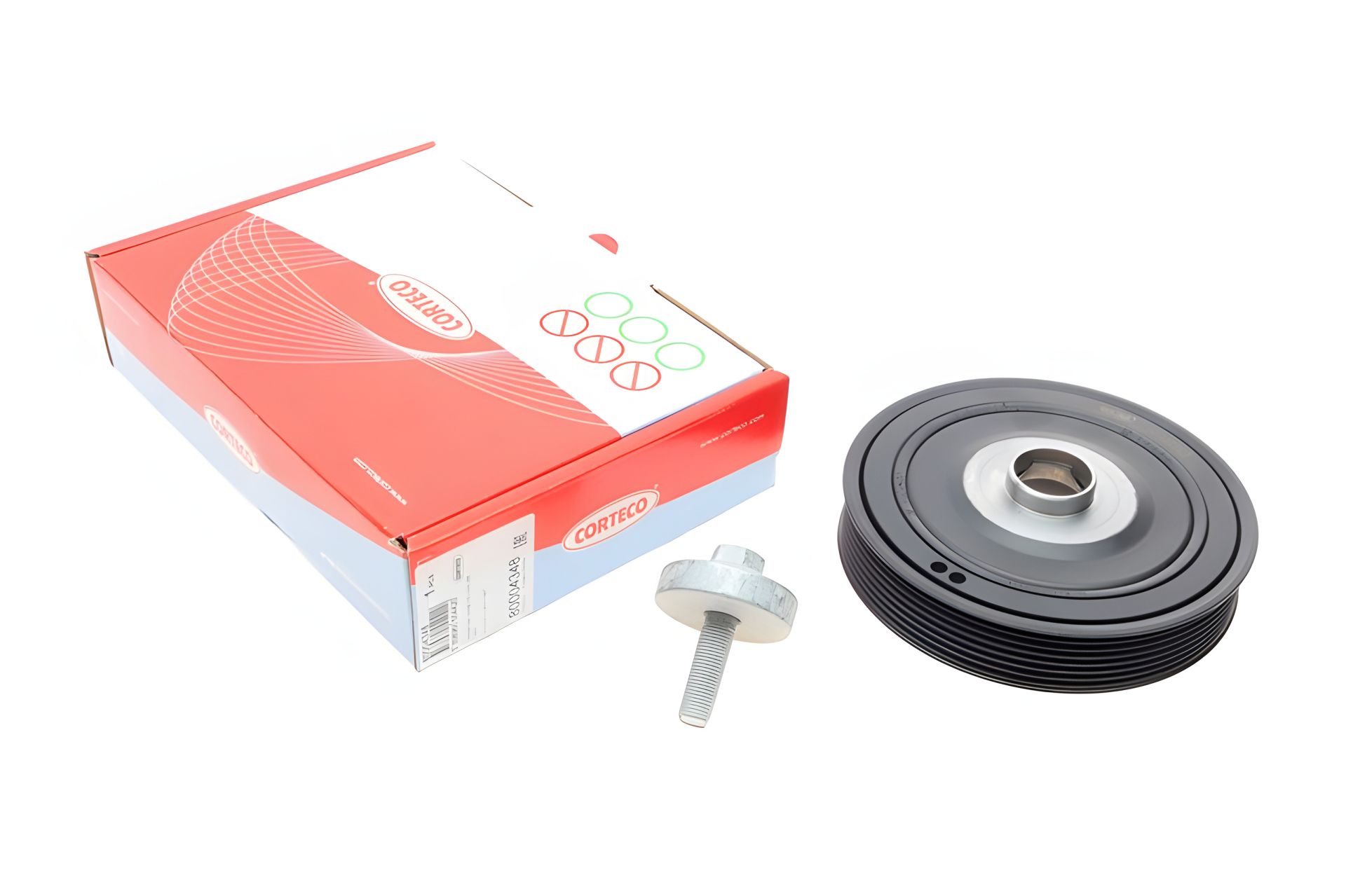 Шкив коленвала для Trafic 2.1D 80-97/Megane 1.9 DCI 02-(+болт), CORTECO (80004348) Шкив коленвала для Trafic 2.1D 80-97/Megane 1.9 DCI 02-(+болт), CORTECO (80004348)