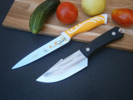Ніж кухарський Sakuri Рremium Lux RT-6802 фултанг 22 см + Ніж кухонний Style Е-901 металокераміка 23 см