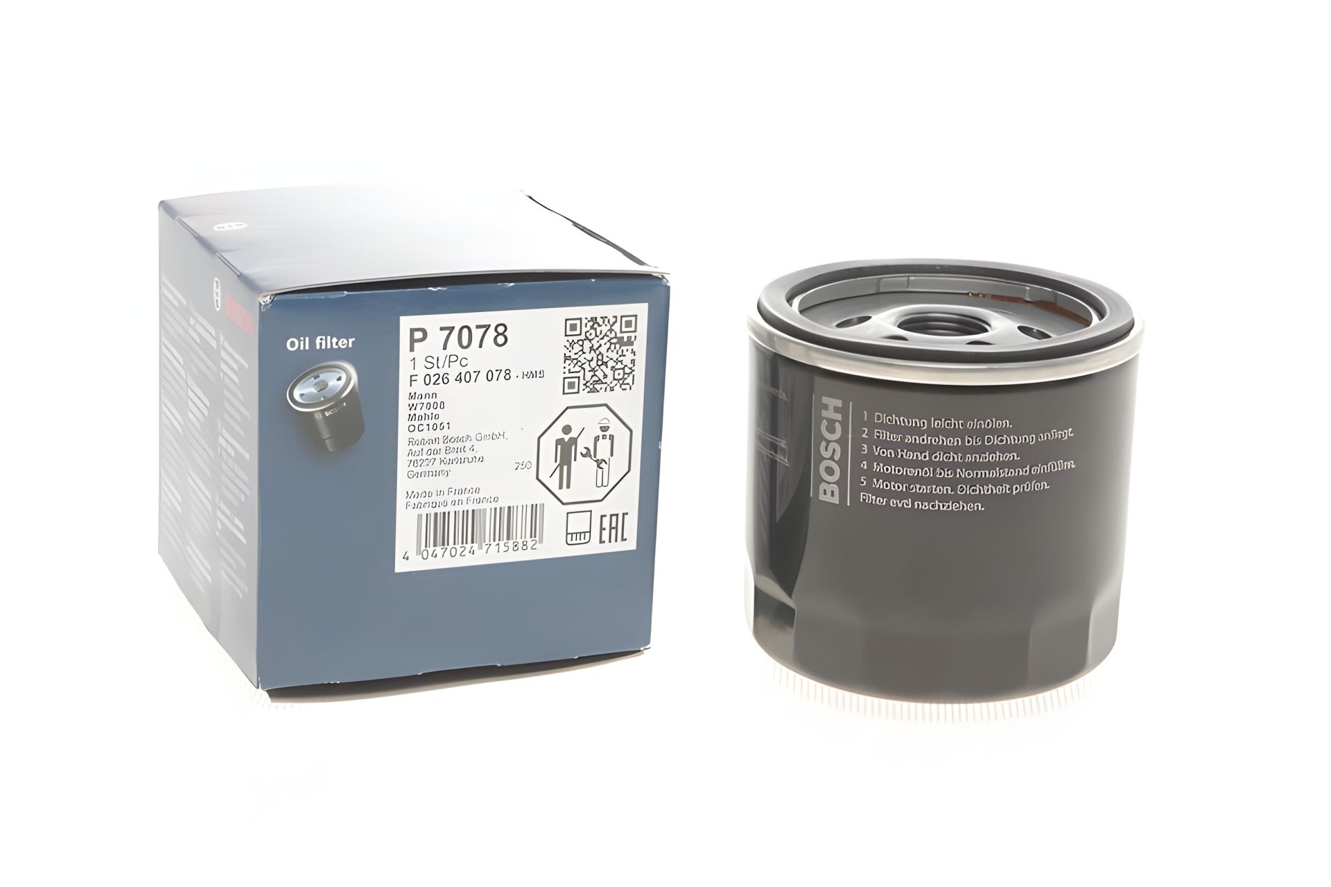 Масляный фильтр для FORD TRANSIT и VOLVO V60, BOSCH (F026407078) Масляный фильтр для FORD TRANSIT и VOLVO V60, BOSCH (F026407078)