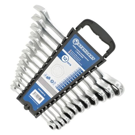 Набір комбінованих ключів з тріскачкою 8-15,17,19,22,24мм, 12од., СТАНДАРТ NGW12ST-B Набір комбінованих ключів з тріскачкою 8-15,17,19,22,24мм, 12од., СТАНДАРТ NGW12ST-B