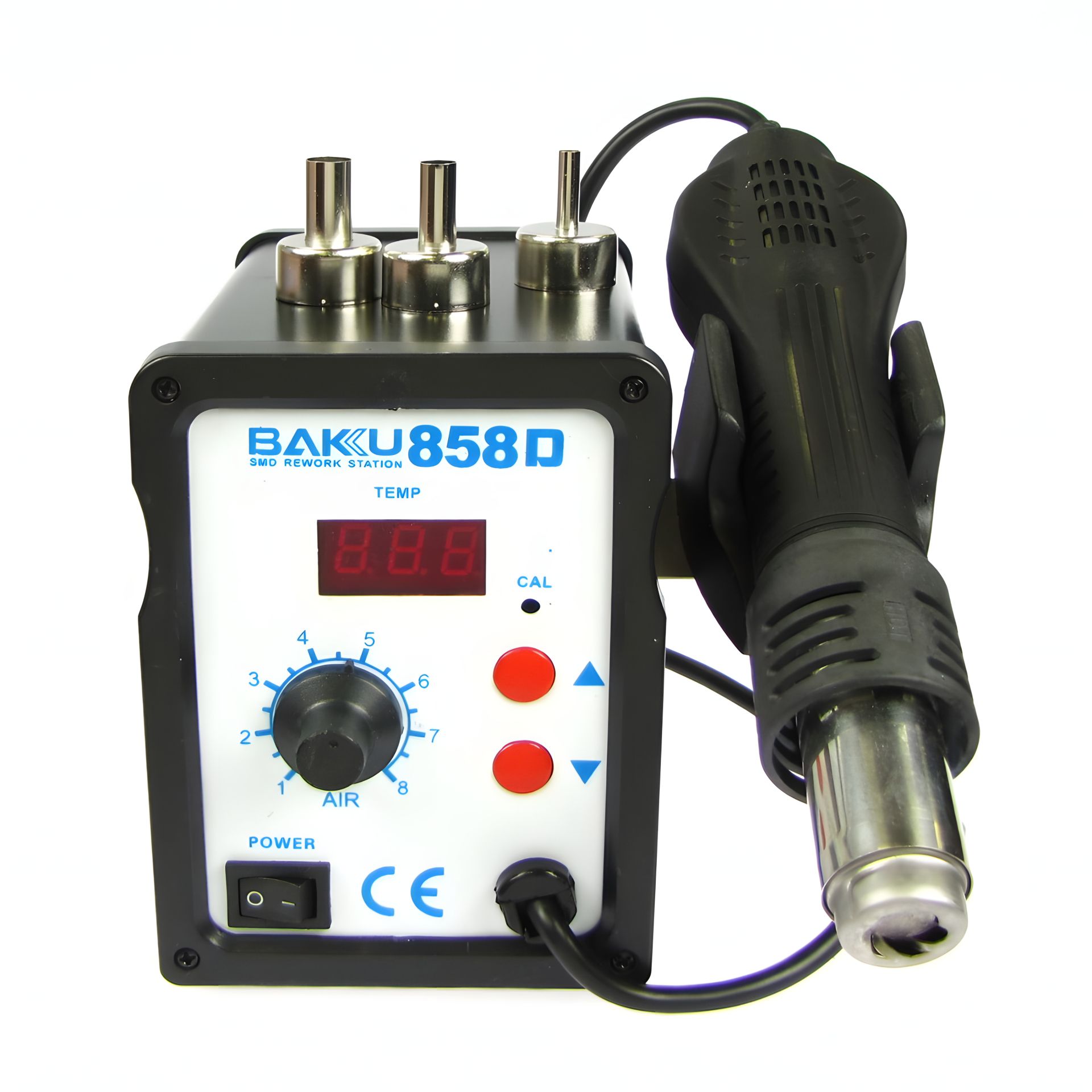 Паяльна станція Baku BK858D, фен із цифровим блоком регулювання (220V, 700W) Паяльна станція Baku BK858D, фен із цифровим блоком регулювання (220V, 700W)