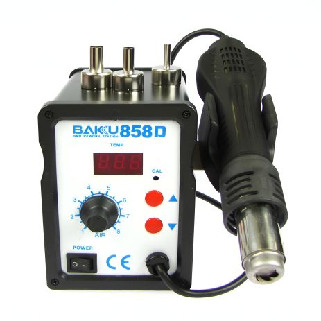 Паяльна станція Baku BK858D, фен із цифровим блоком регулювання (220V, 700W) Паяльна станція Baku BK858D, фен із цифровим блоком регулювання (220V, 700W)