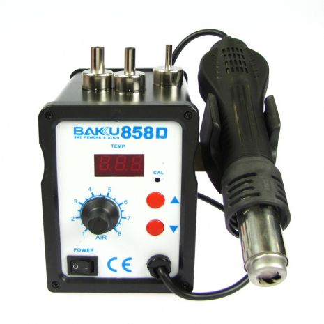 Паяльна станція Baku BK858D, фен із цифровим блоком регулювання (220V, 700W)