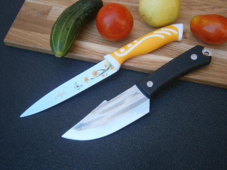 Нож поварской Sakuri Рremium Lux RT-6802 фултанг 22 см + Нож кухонный Style Е-901 металлокерамика 23 см