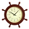Настенные часы Штурвал3-D Морской (35 см) Rikon коричневый под дерево