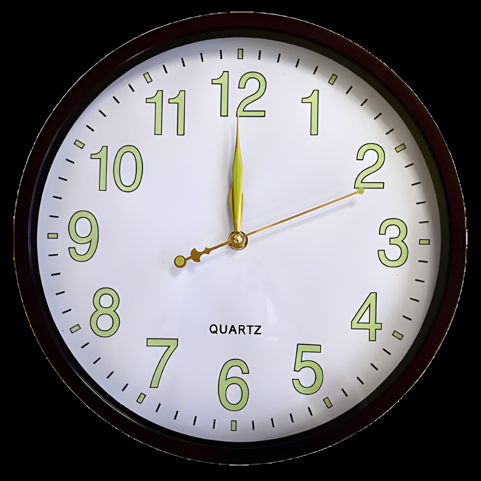 Круглий настінний фосфорний годинник Timelike™ Світиться (30 см) Ph-01-B коричневий Круглий настінний фосфорний годинник Timelike™ Світиться (30 см) Ph-01-B коричневий