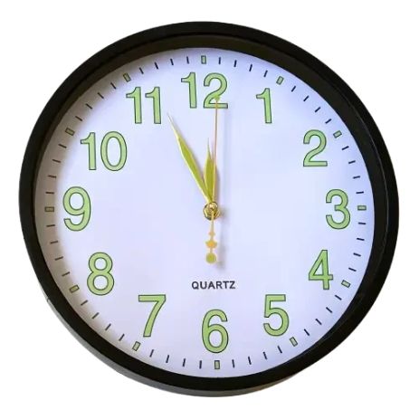 Фосфорний настінний годинник Світиться Круглий (30 см) Timelike™ Ph-01-Br білий