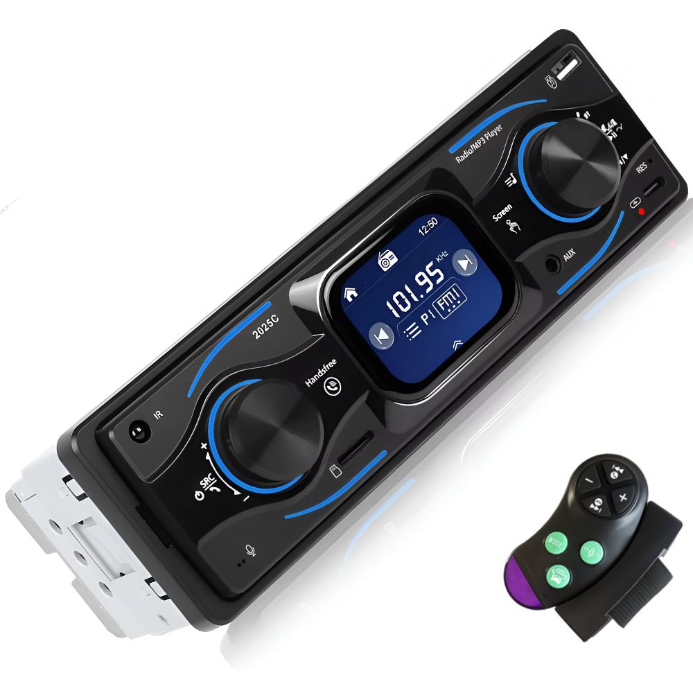 Автомагнітола 1DIN Podofo A4204 з FM, Bluetooth, сенсорним екраном | автомобільний MP3 плеєр з радіо в машину, AUX, USB, керування з додатку, black Автомагнітола 1DIN Podofo A4204 з FM, Bluetooth, сенсорним екраном | автомобільний MP3 плеєр з радіо в машину, AUX, USB, керування з додатку, black