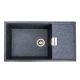 Гранітна мийка для кухні VALESO 8650 DIAMOND матова (графіт)