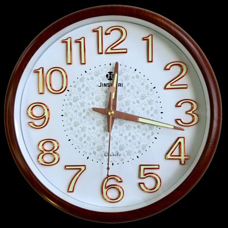 Фосфорные светящиеся бесшумные настенные часы (30 см)