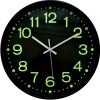 Фосфорний настінний годинник Світиться Круглий (30 см) Timelike™ Ph-01-W чорний