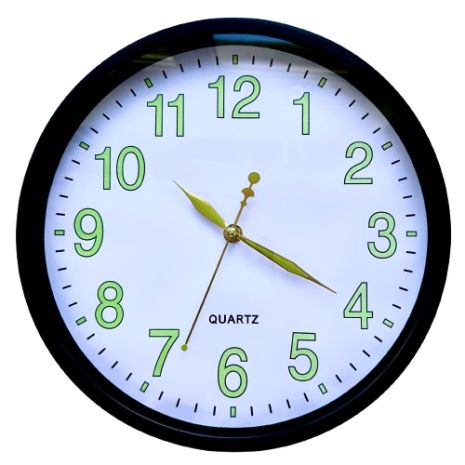 Фосфорные настенные часы Светящиеся Круглые (30 см) Timelike™ Ph-01-B белые