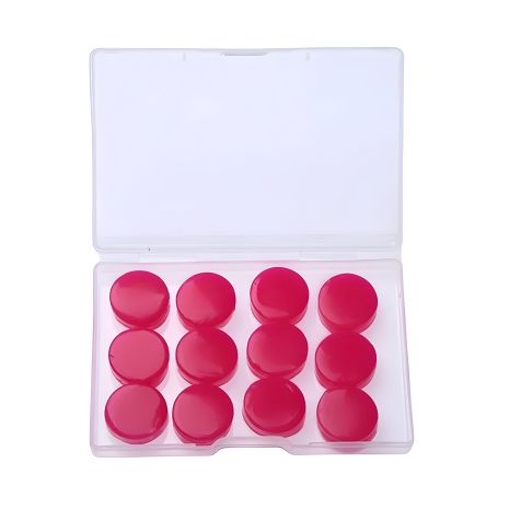 Силіконові беруші BSCR12C комплект 12шт в кейсі, червоні