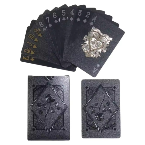 Игральные карты 54шт водостойкие пластиковые изнсостойкие Black Rose Игральные карты 54шт водостойкие пластиковые изнсостойкие Black Rose